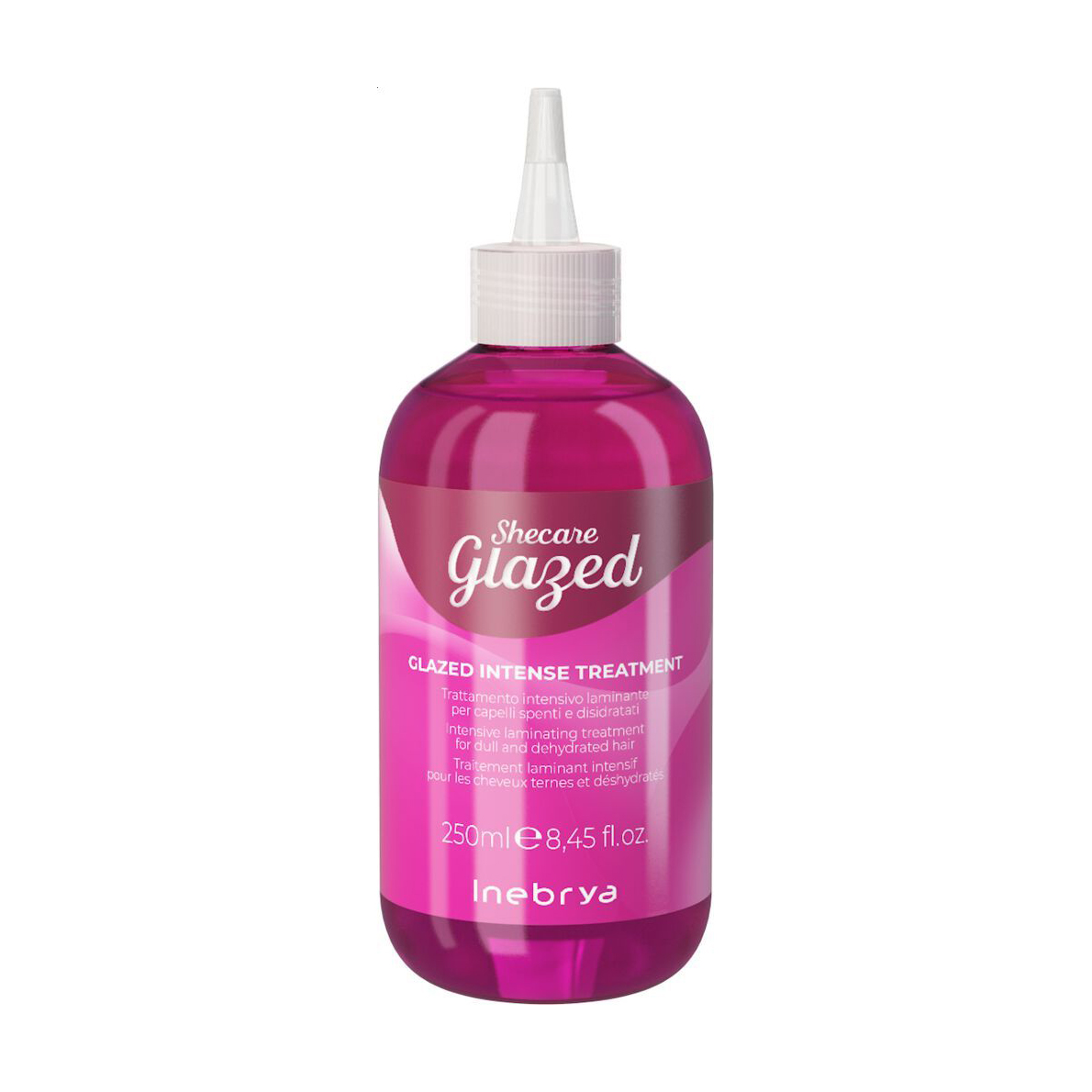 Крем-догляд для блиску волосся Inebrya Sheсare Glazed Intense Treatment з ефектом глазурування, 250 мл